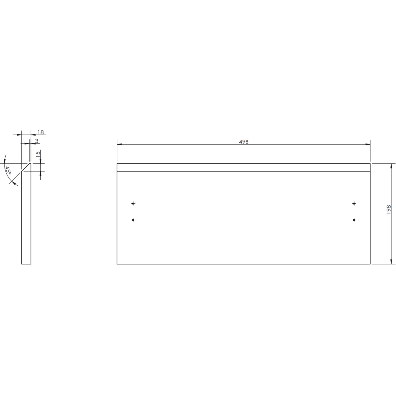 Servantskap 50 cm, Grå Matt, 1 Skuff, Veggmontert, Mexen Orio – 91A10-05023-1-BFC62
