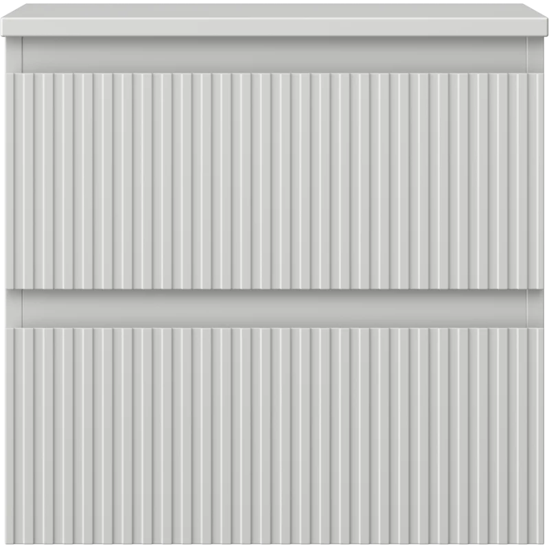 Servantskap 50 cm, Grå Matt, 2 Skuffer, Riflet Front, Mexen Rivel – 91A20-05047-2-BFFC62