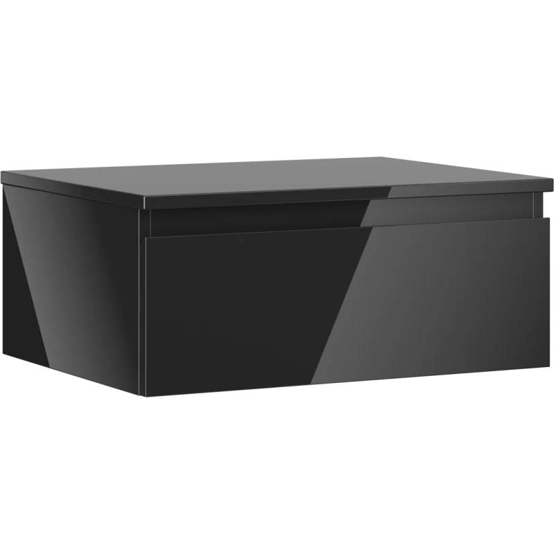 Servantskap 60 cm, Svart Høyglans, 1 Skuff, Mexen Orio – 91A10-06023-1-BFC70
