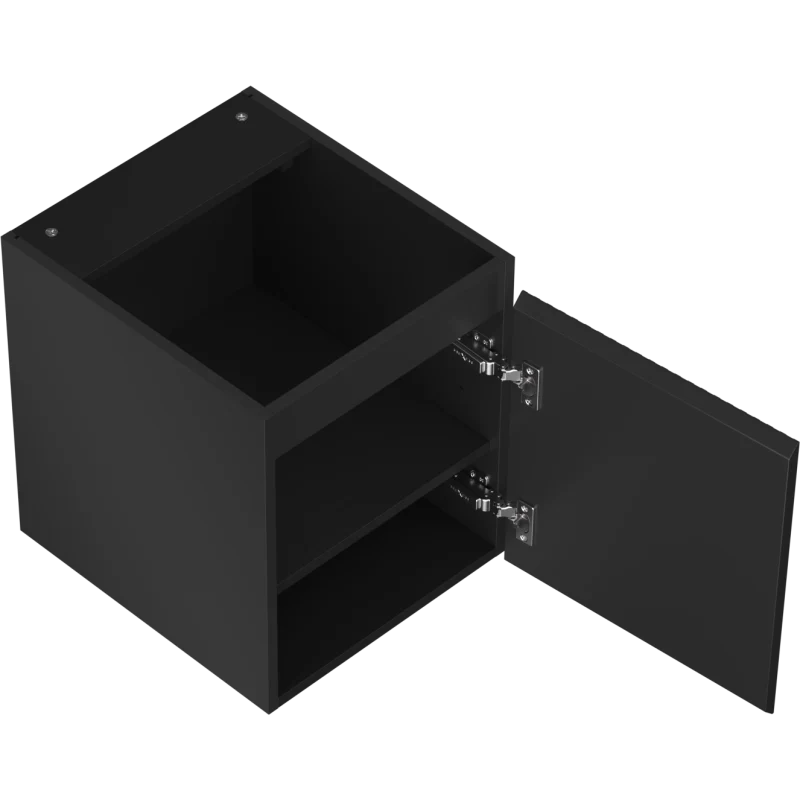 Servantskap 40 cm, Svart Matt, 1 Dør, Riflet Front, Mexen Rivel – 91A21-04047-1-BF71