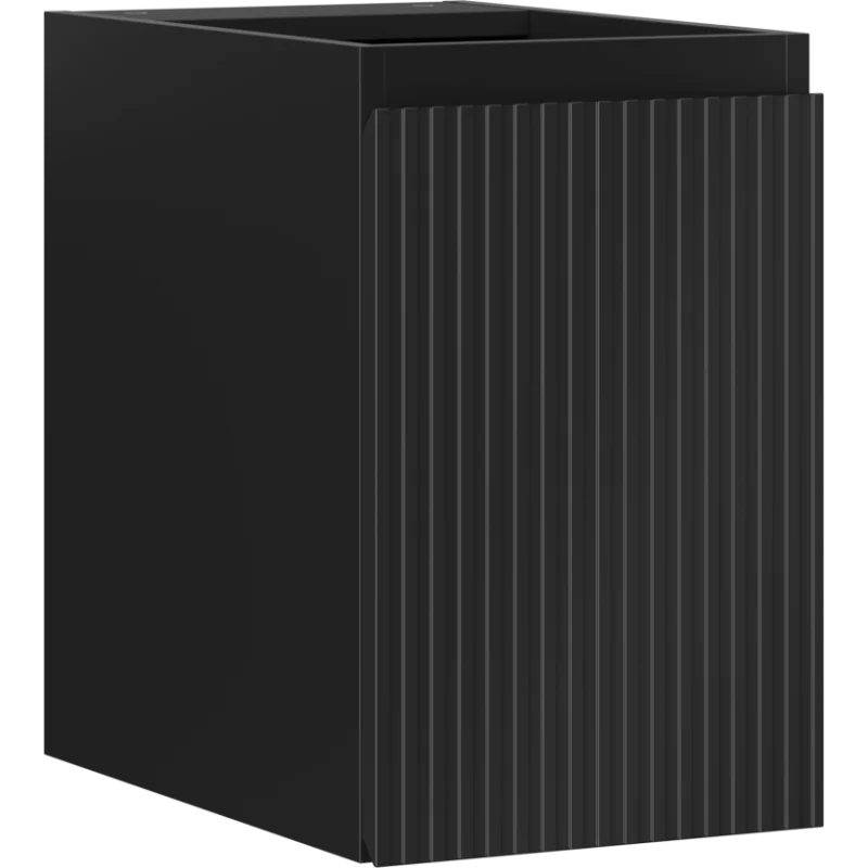 Servantskap 30 cm, Svart Matt, 1 Dør, Riflet Front, Mexen Rivel – 91A21-03047-1-BF71