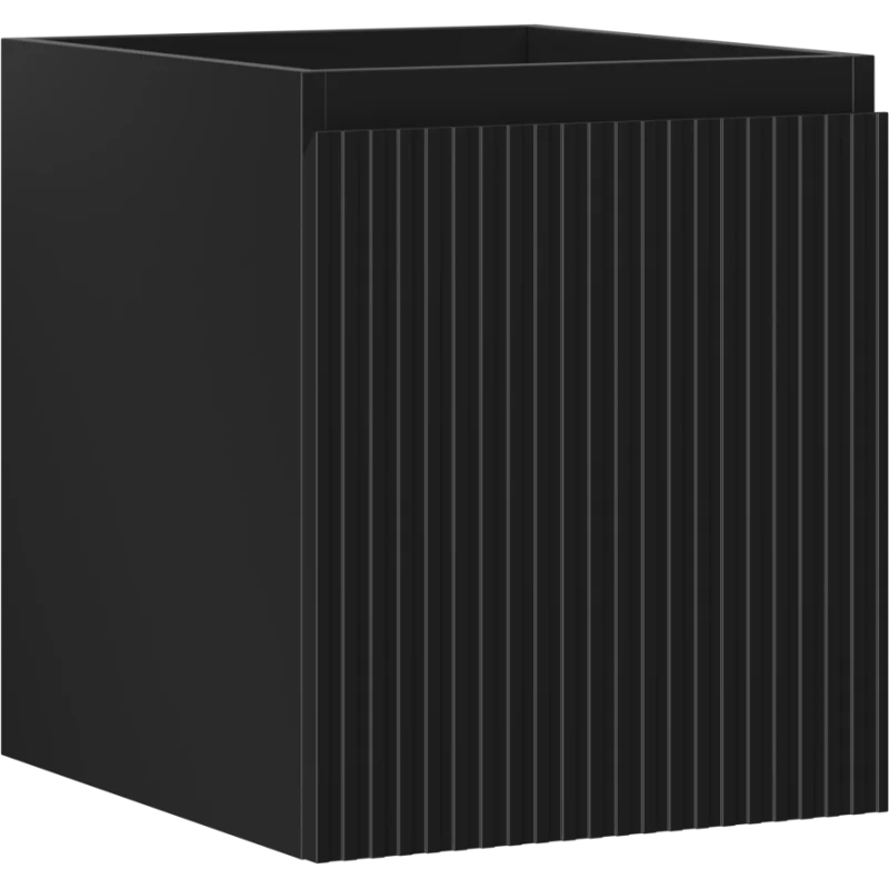 Servantskap 40 cm, Svart Matt, 1 Skuff, Riflet Front, Mexen Rivel – 91A20-04047-1-BF71