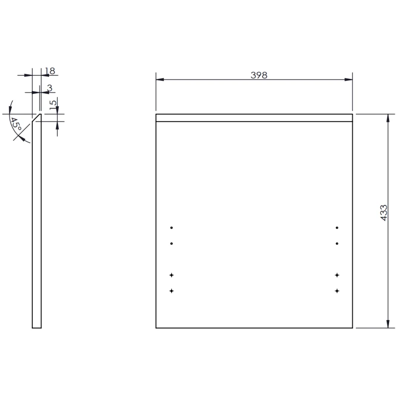 Servantskap 40 cm, Svart Matt, 1 Skuff, Riflet Front, Mexen Rivel – 91A20-04047-1-BF71
