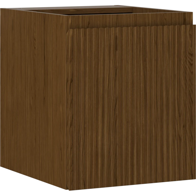 Servantskap 40 cm, Valnøtt, 1 dør, riflet front, Mexen Rivel – 91A21-04047-1-BF86