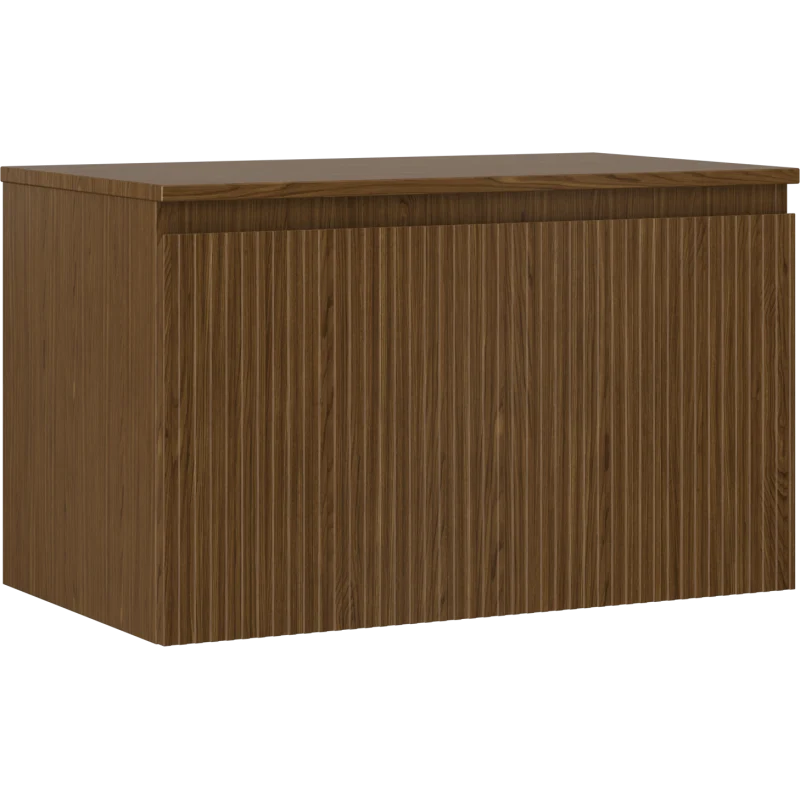 Servantskap 80 cm, Valnøtt, 1 Skuff, Riflet Front, Mexen Rivel – 91A20-08047-1-BFC86