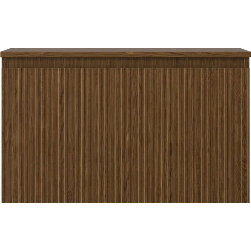 Servantskap 80 cm, Valnøtt, 1 Skuff, Riflet Front, Mexen Rivel – 91A20-08047-1-BFC86