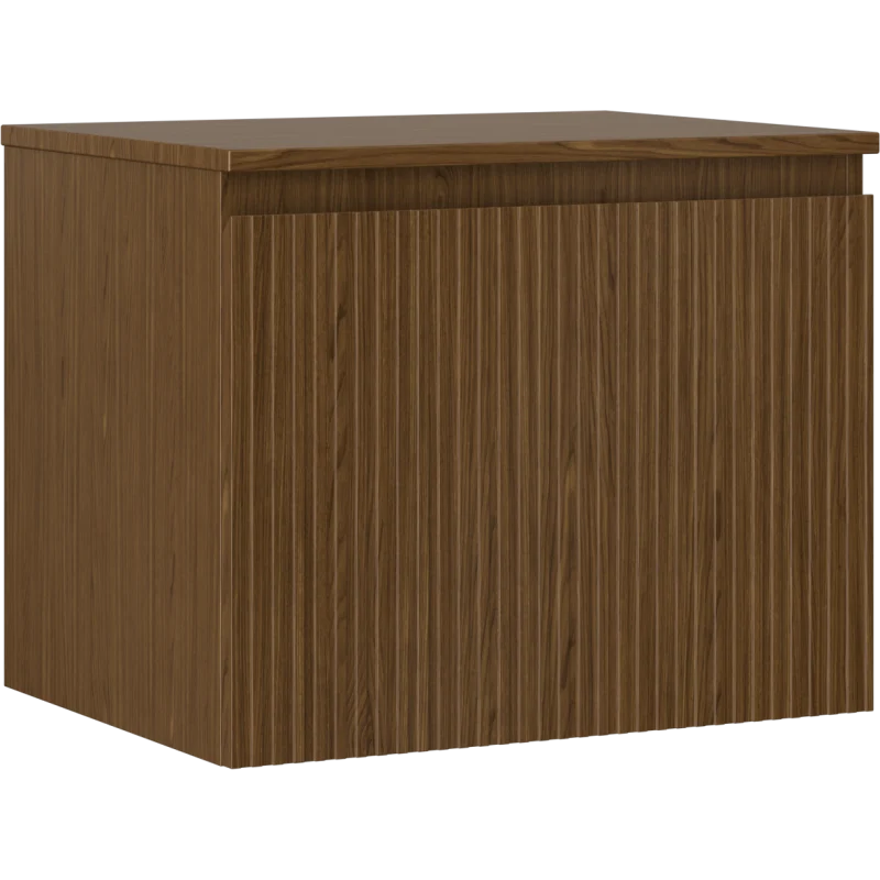 Servantskap 60 cm, Valnøtt, 1 Skuff, Riflet Front, Mexen Rivel – 91A20-06047-1-BFC86
