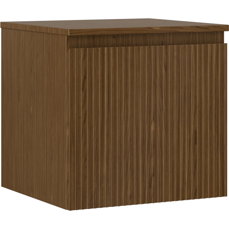 Servantskap 50 cm, Valnøtt, 1 Skuff, Riflet Front, Mexen Rivel – 91A20-05047-1-BFC86