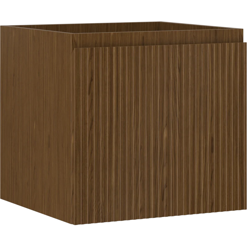 Servantskap 50 cm, Valnøtt, 1 skuff, riflet front, Mexen Rivel – 91A20-05047-1-BF86