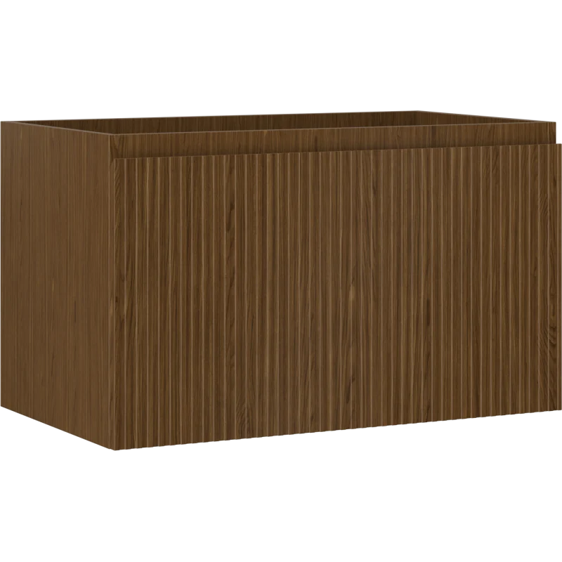 Servantskap 80 cm, Valnøtt, 1 skuff, riflet front, Mexen Rivel – 91A20-08047-1-BF86