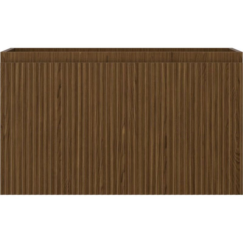 Servantskap 80 cm, Valnøtt, 1 skuff, riflet front, Mexen Rivel – 91A20-08047-1-BF86