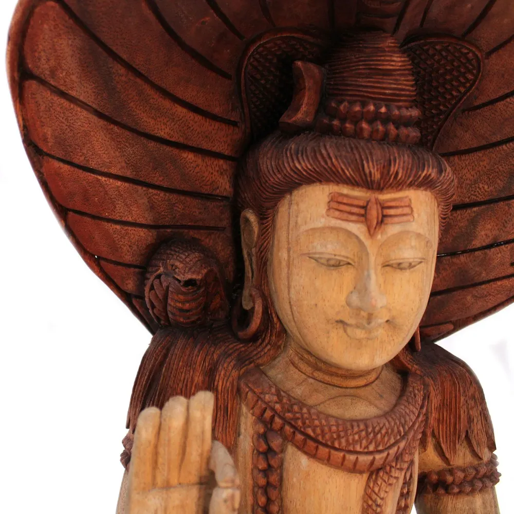 Tre Shiva-statue med kobra 50cm