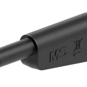 Isolasjon bananplugg KT-SL-4-39 Ø4mm SORT 1mm ledning. t/SLQ-4x +SLM-4x