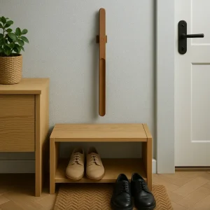 Skohorn i tre m. magnet - Dark wood