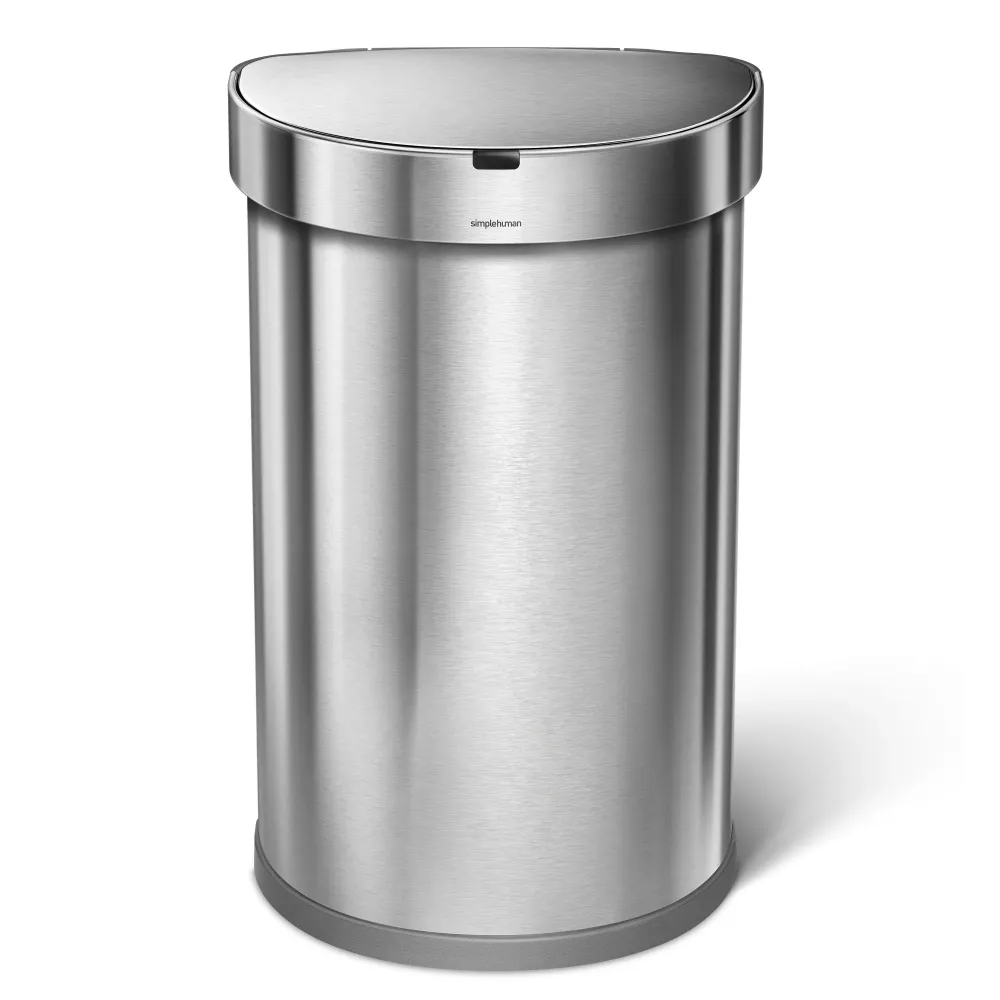 Halvrund søppelkasse med sensor 45 L.