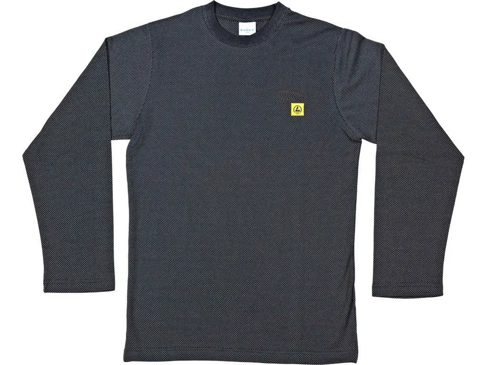 T-shirt ESD Mørkegrå lange ærmer 2xl