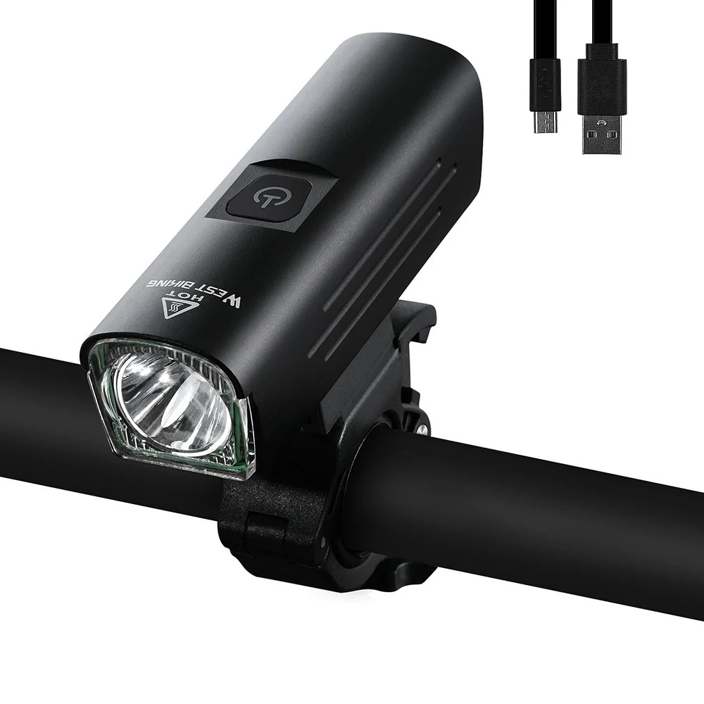 1300LM fjellsykkellykt, oppladbar USB-lommelykt