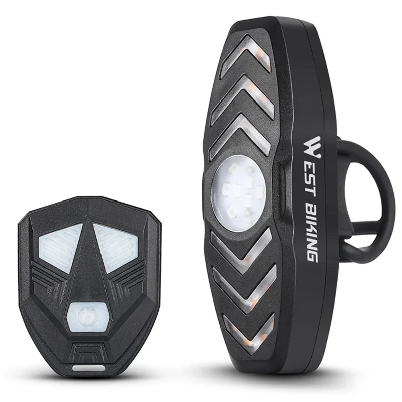 LED baklys WEST BIKING YP0701313 med blinklys og fjernkontroll