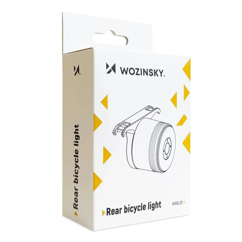LED sykkel baklys med USB-C lading, rødt lys, 5 moduser