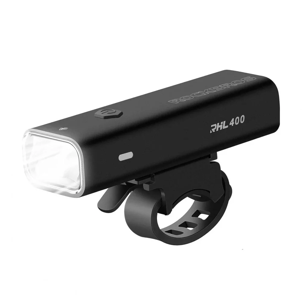 Rockbros sykkellykt foran 400 lm + mikro-USB-kabel - USB-