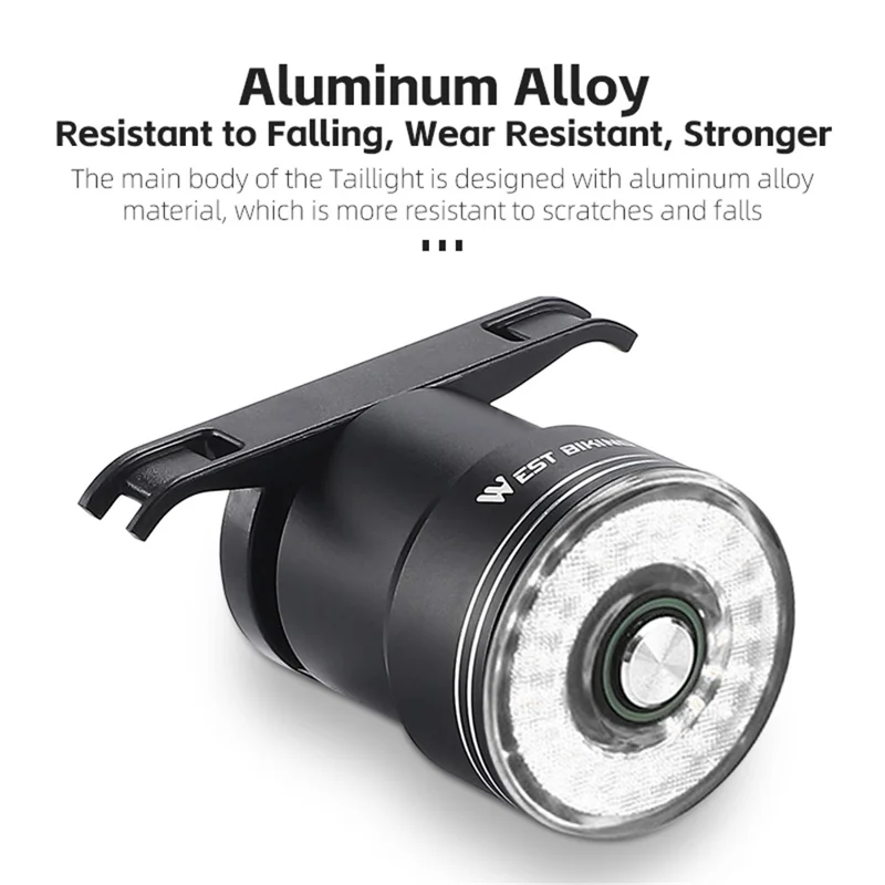 Smart sykkel baklys, bremsesensor - Transparent / Flat