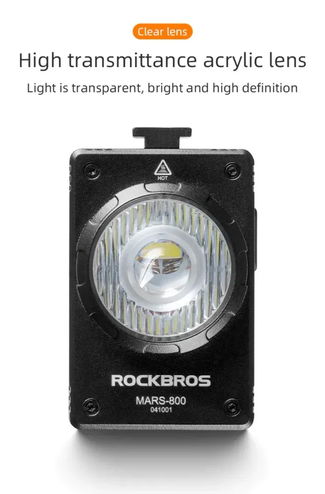 Sykkellykt ROCKBROS 800 lumen, IPX6