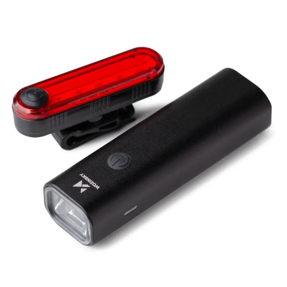 USB-C sykkellyssett foran og bak - svart