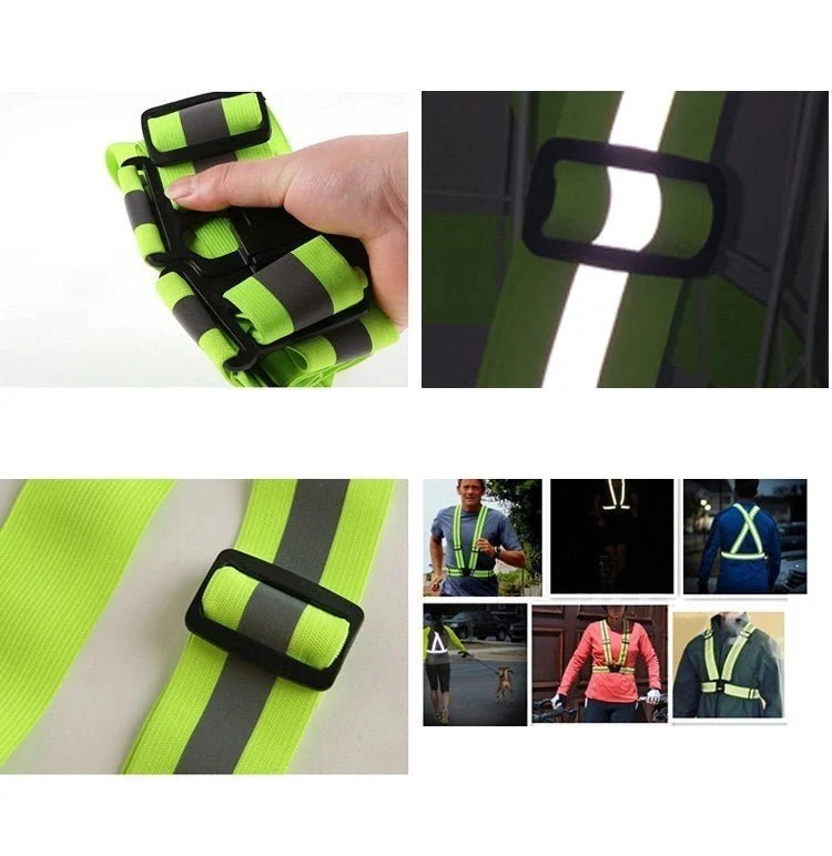 Justerbart reflekterende fluorescerende sele