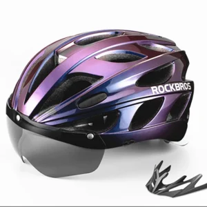 ROCKBROS Sykkelhjelm med briller 57-62 cm