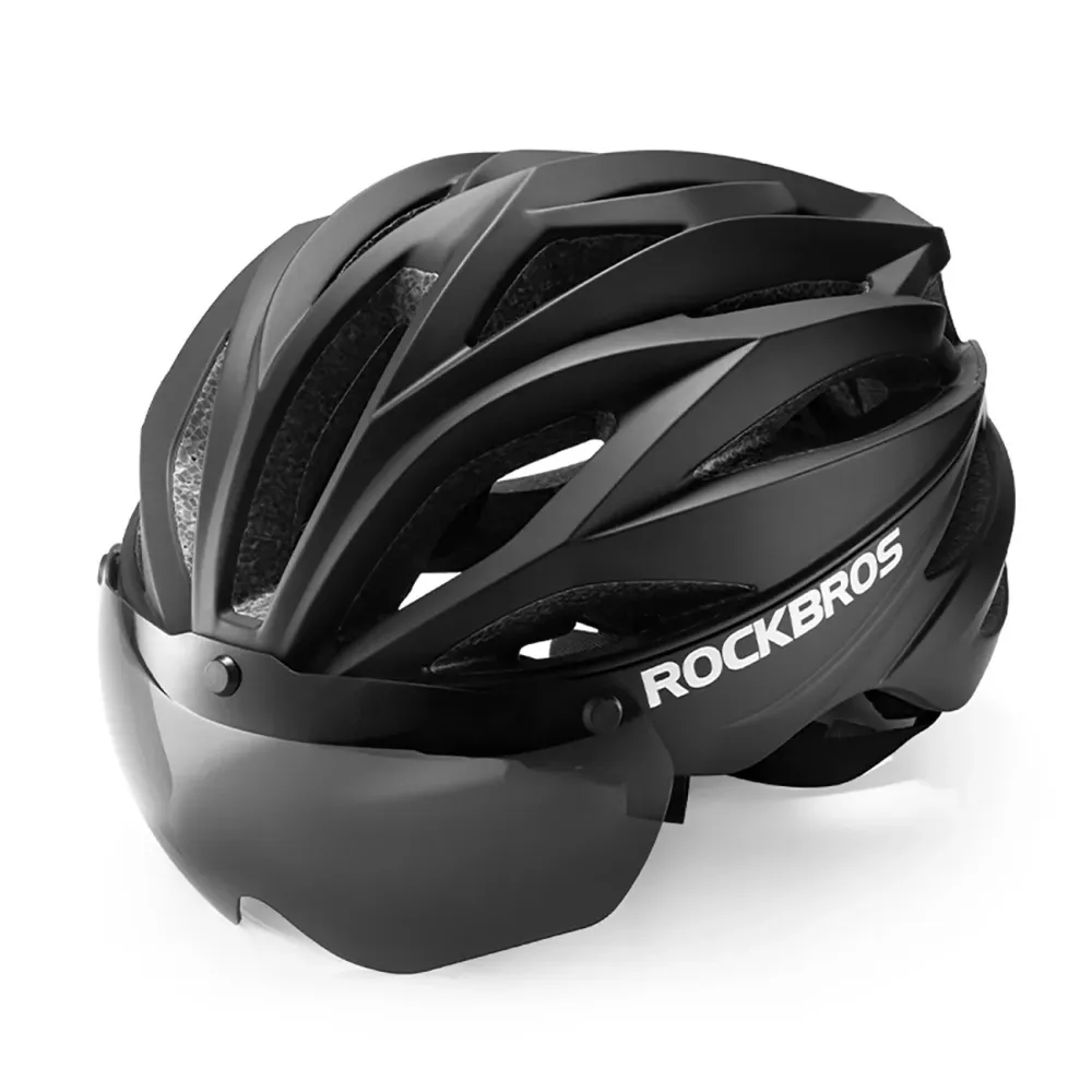 Rockbros sykkelhjelm UV-beskyttelsesbriller svart