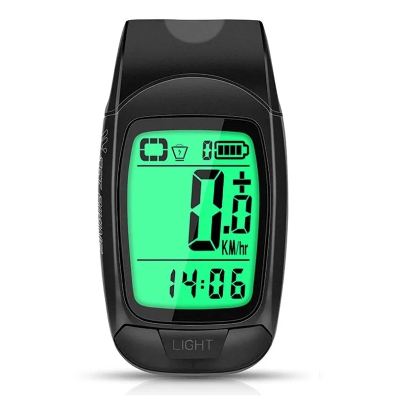 3-i-1 Sykkelcomputer med Frontlykt, Horn og Speedometer