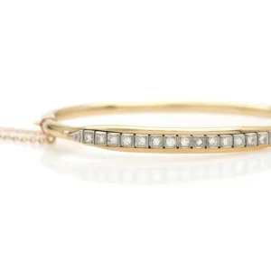 Elegant tofarget gullarmbånd med diamanter, Vest-Europa, andre halvdel av 1900-tallet