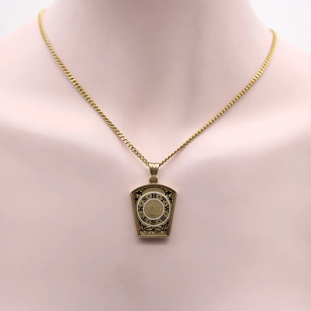 Royal Arch Masonry anheng - 14K gull anheng med emalje