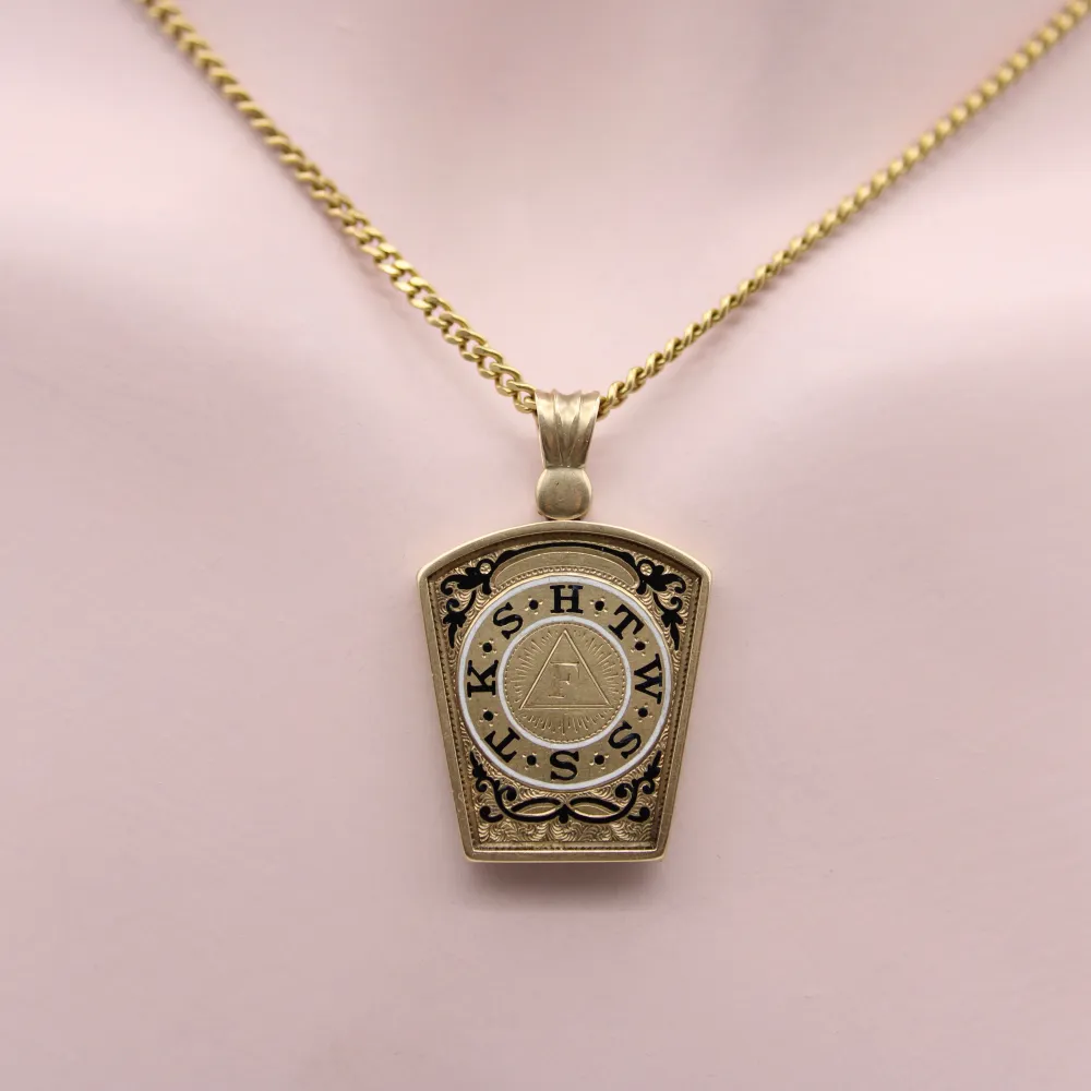 Royal Arch Masonry anheng - 14K gull anheng med emalje
