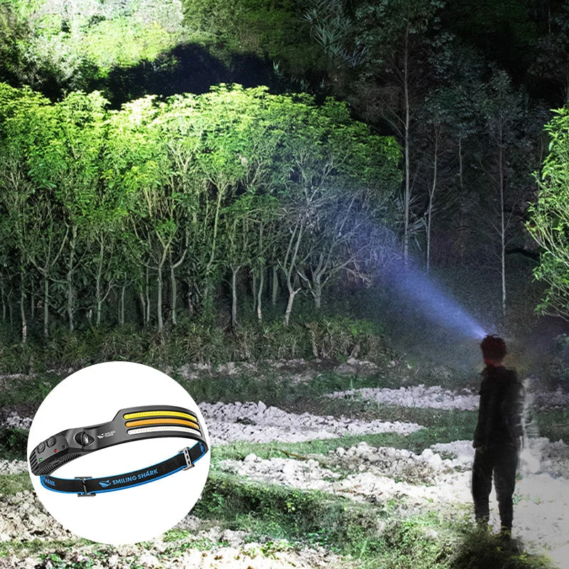 Led USB oppladbar kraftig hodelykt