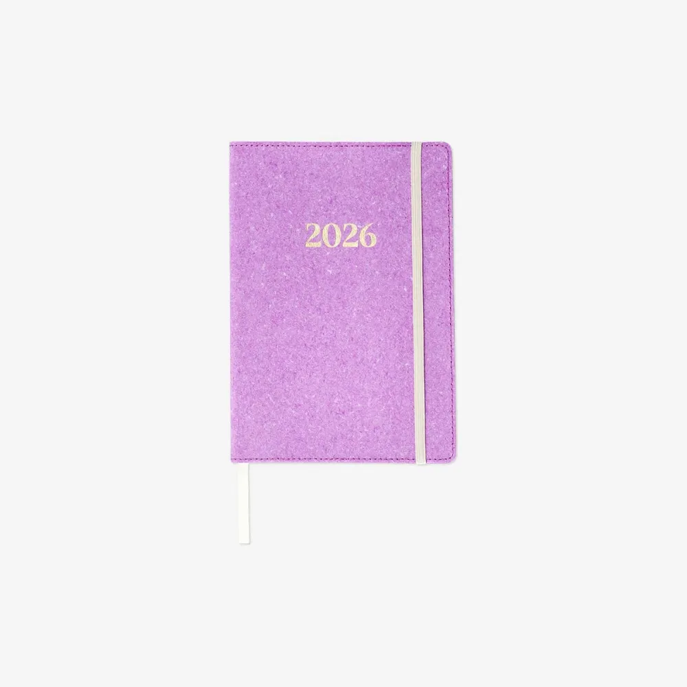 CL 2026 A5 week purple recycled leather