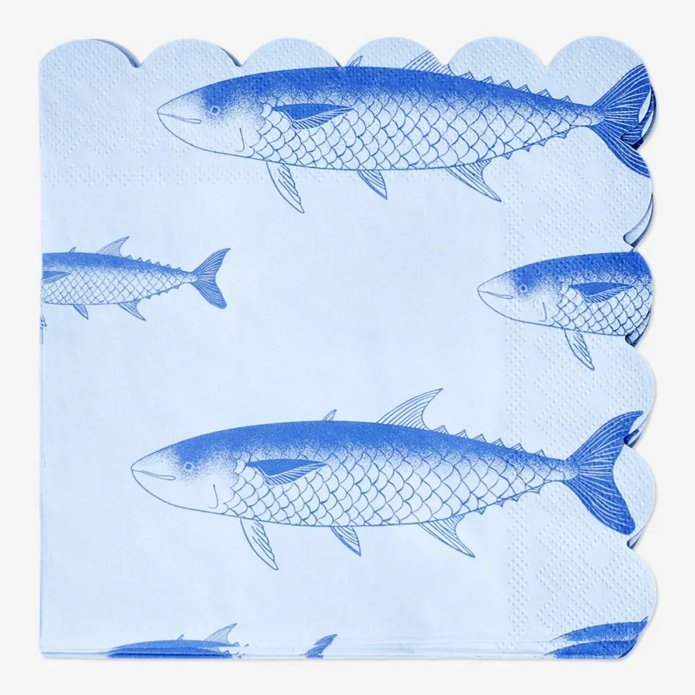Summer napkins scallop edge 16 pcs CL