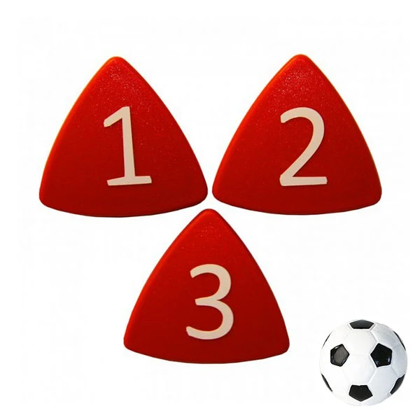 Fotball taktikk (nr. 1-11) + fodboldmagnet, Rød