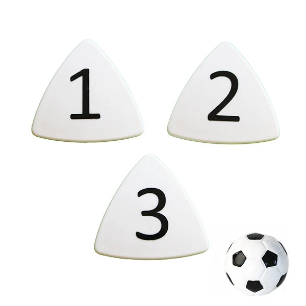 Fotball taktikk (nr. 1-11) + fodboldmagnet, Hvit