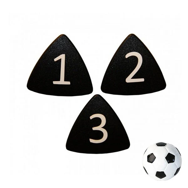 Fotball taktikk (nr. 1-11) + fodboldmagnet, Svart