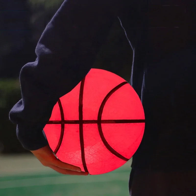 LED-glødende basketball - Light Up Motion-aktivert nattbasketball utendørs- og innendørslek