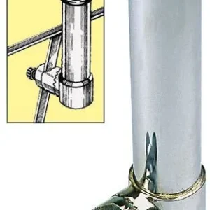 Fiskestangholder søkestang, Rustfri AISI 316, Justerbar, Ø: 50/39 mm, 20/30 mm rør