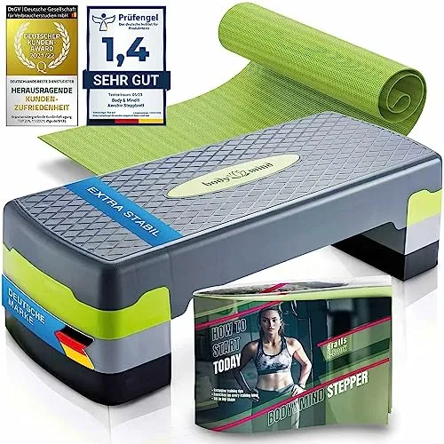 Stepkasse 3 Høydenivåer 10–20cm 68x28cm Med Matte Og E-bok Body & Mind