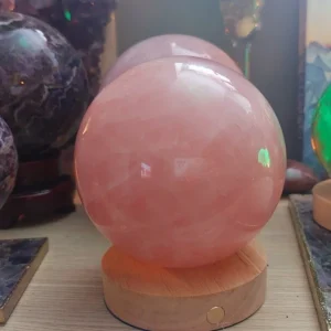 Julekampanje / XL Rosenkvarts Sphere ( Kule ) AAA Kvalitet, ca. 10-11cm, 1.5 - 1.8kg