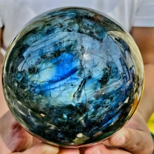XXL Labradorite Spheres - ca. 13.5-14cm - 3.5 - 4.0kg