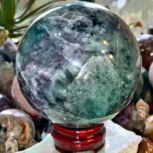 XXL Supergood Fluorite Rainbow Sphere, ca. 12.5cm - 3kg