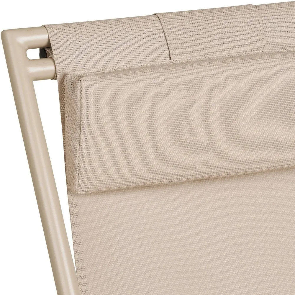 Curtis strandstol, tekstil taupe