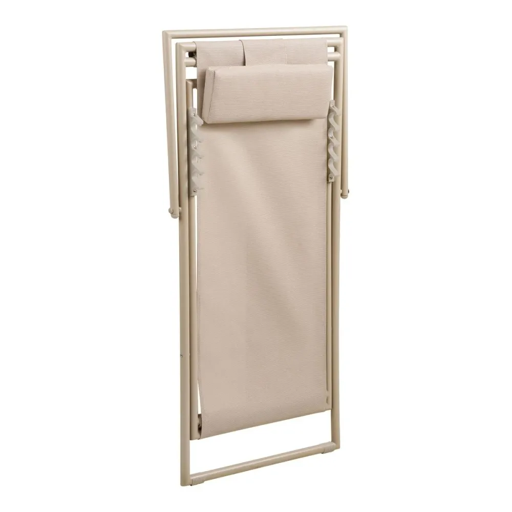 Curtis strandstol, tekstil taupe