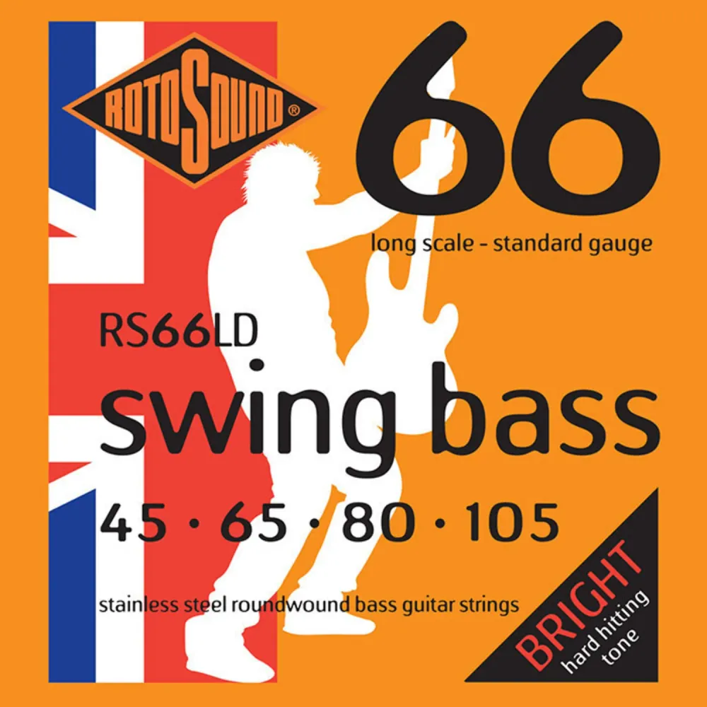 Rotosound elbass-strenger Swing Bass 66 - Sett 4-strengers Standard 45-105 (RS66LD)