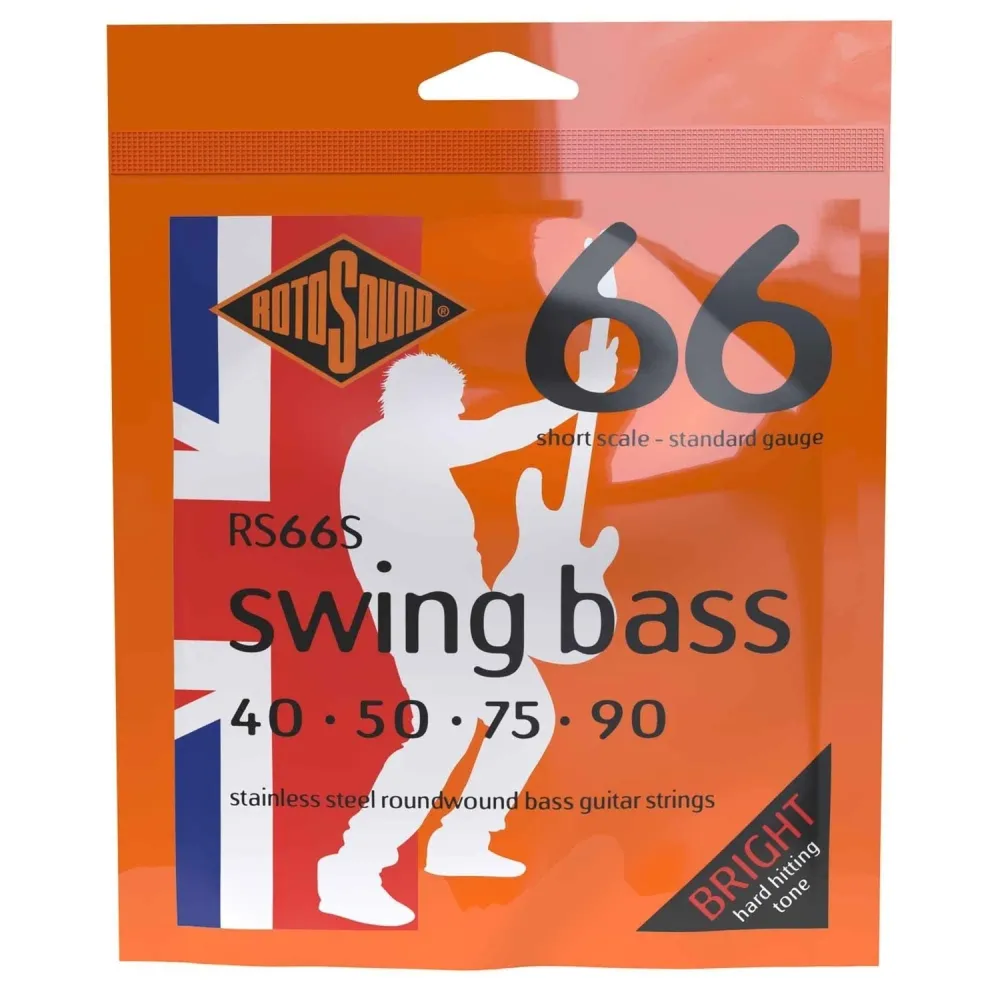 Rotosound elbass-strenger Swing Bass 66 - Sett 4-strengers Short Standard 40-90 (RS66S)